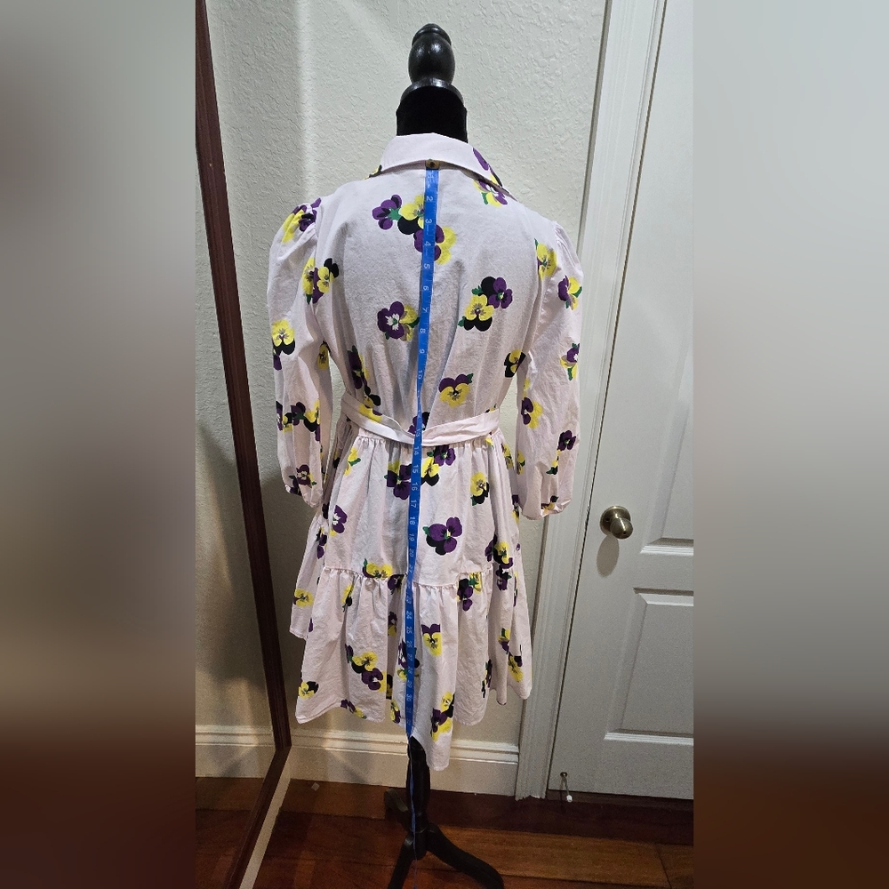 Kate Spade Floral Print Light Purple Dress with Purple and Yellow Accents - Picture 7 of 7